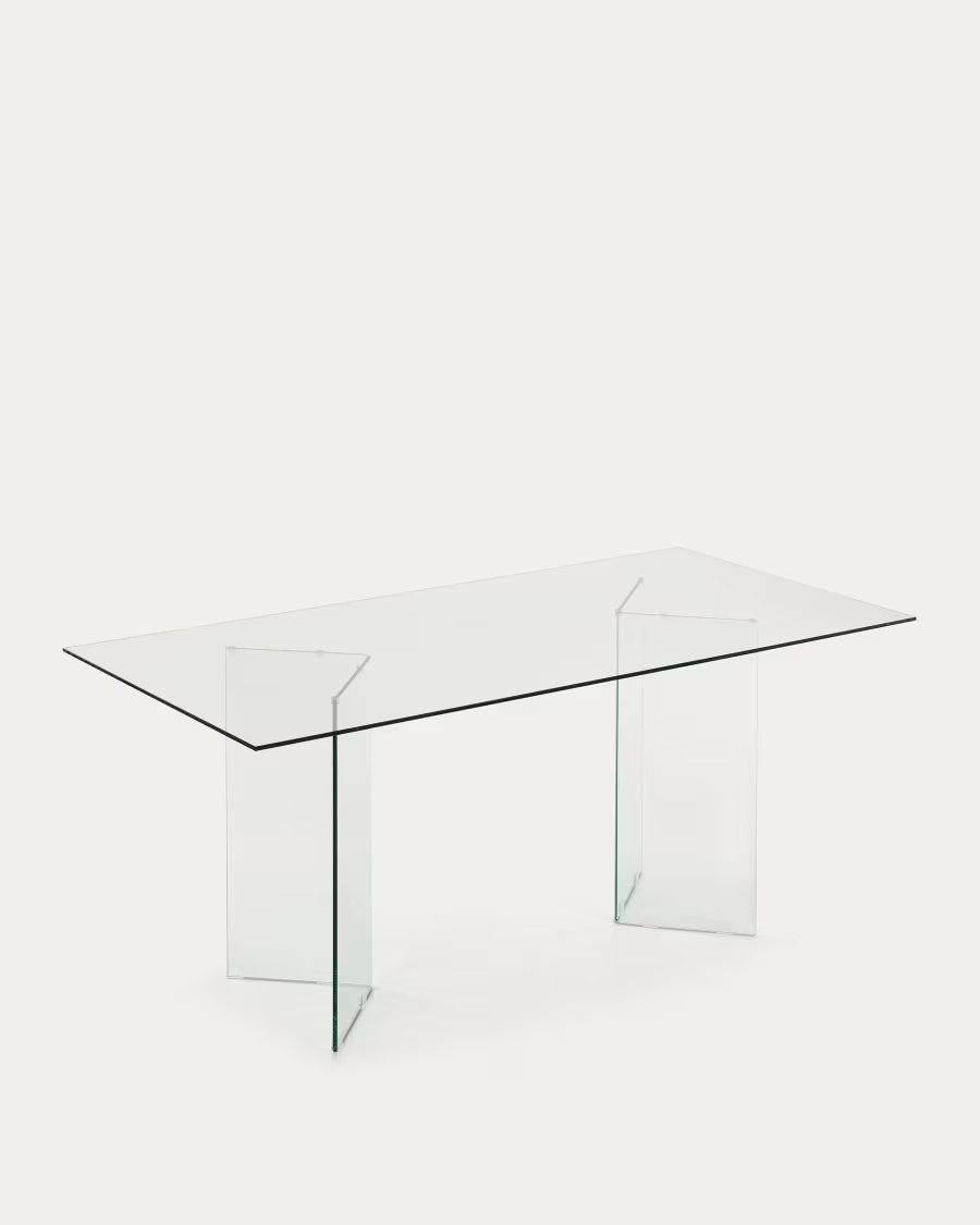 Kave Home Burano glass table 180 x 90 cm