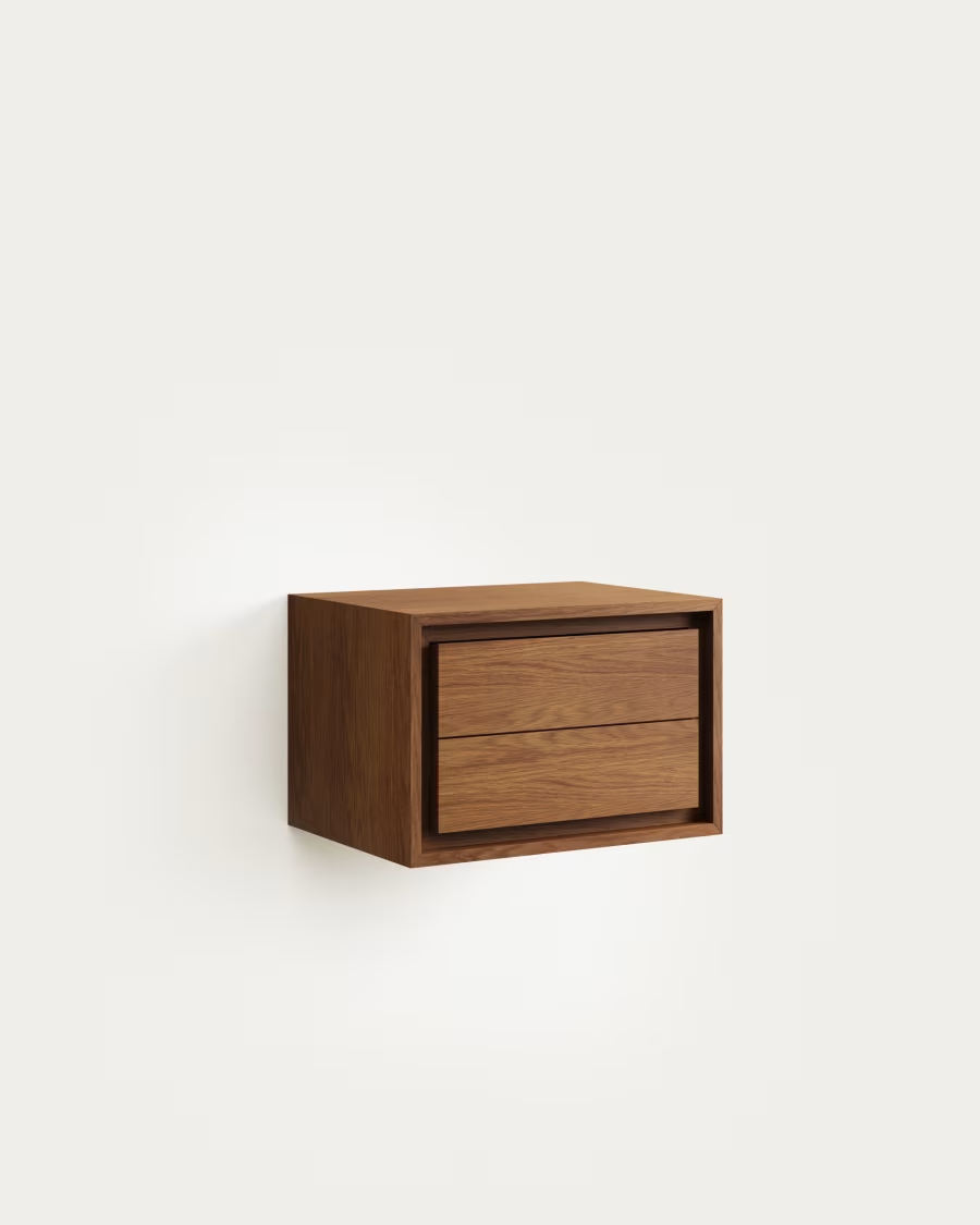 Kave home Kenta bathroom furniture teak wood+walnut finish,60x45cm(Minor damage)