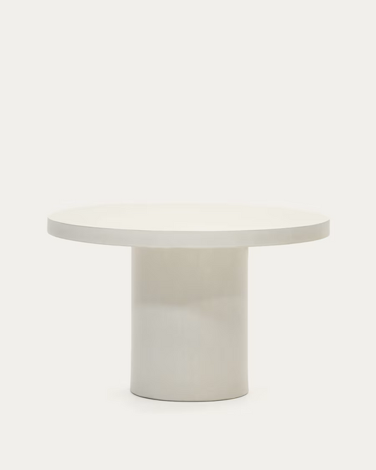 Kave Home Aiguablava round table in white cement, Ø 120 cm (Slight marks)