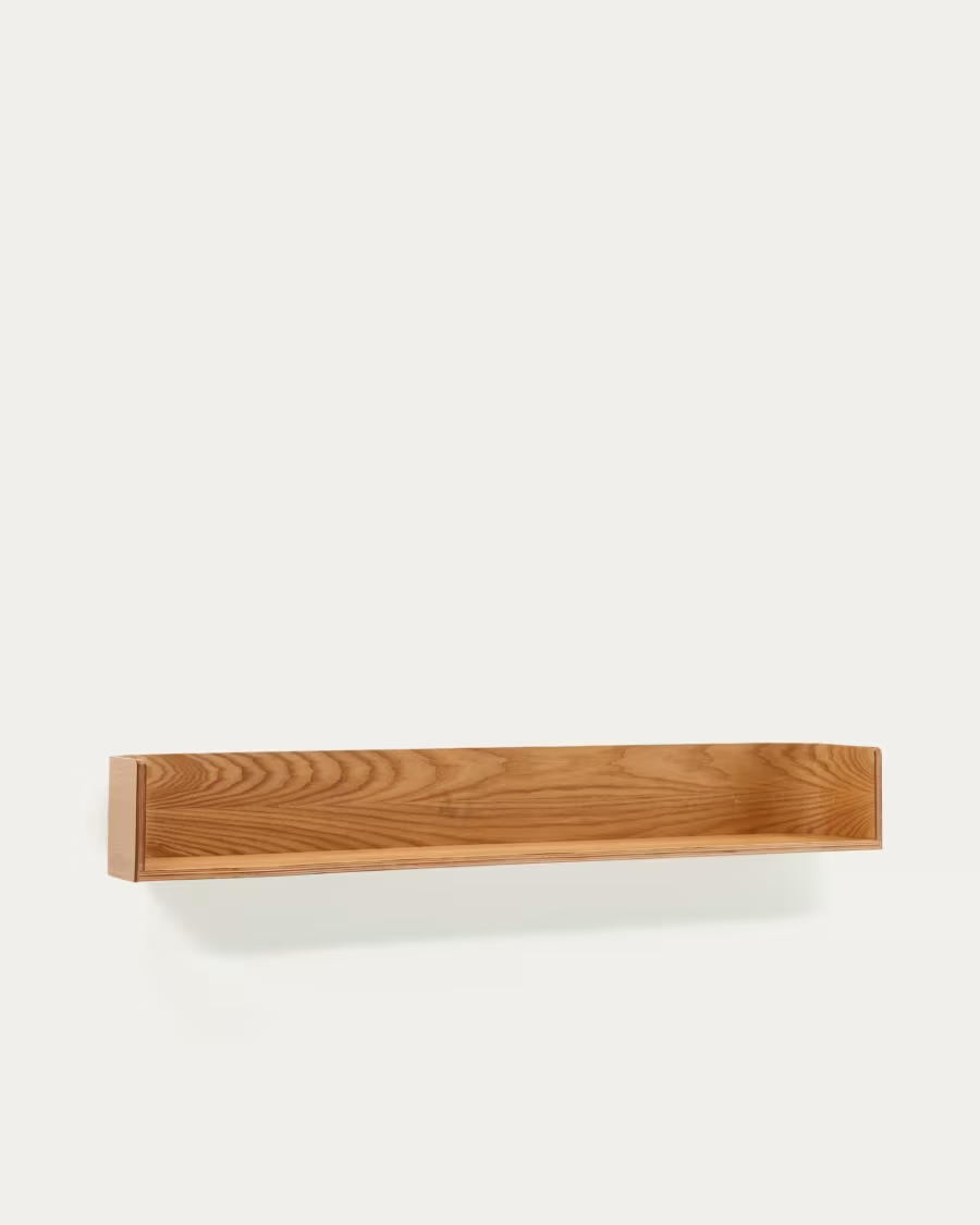 Kave Home Octavia shelf made of ash plywood FSC Mix Credit 120 x 20 cm