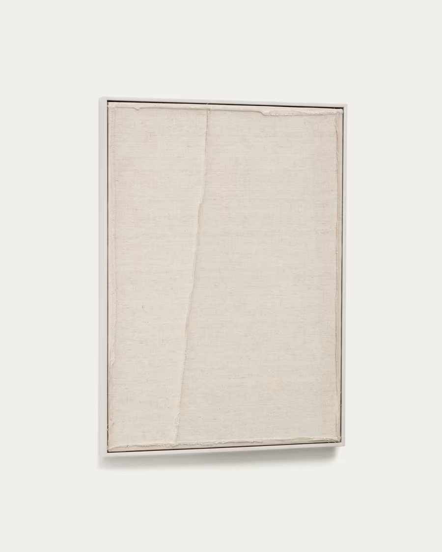 Kave Home Maha white wall hanging with vertical line 52 x 72 cm