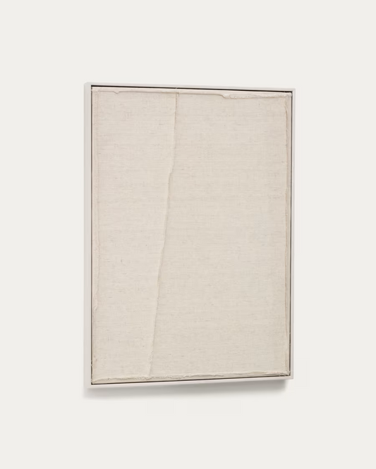 Kave Home Maha white wall hanging with vertical line 52 x 72 cm