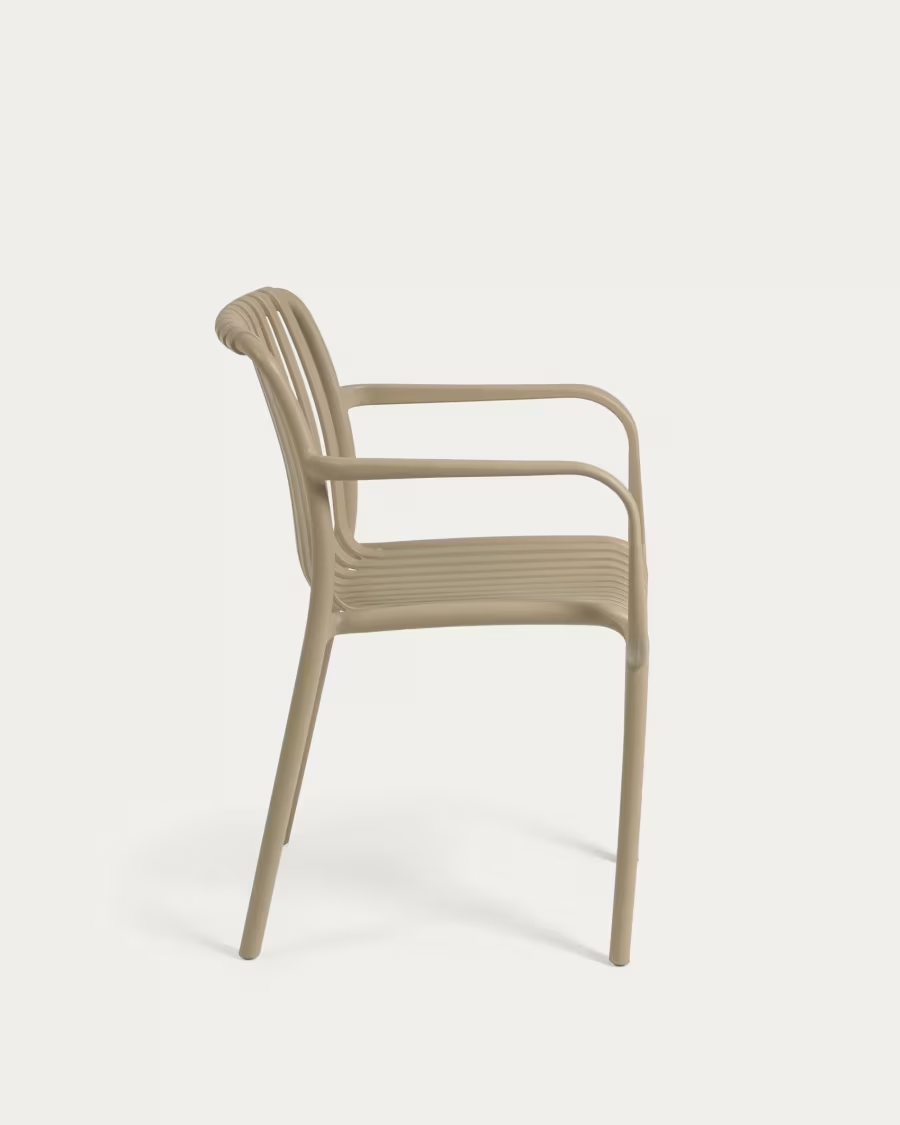 Kave Home Isabellini Stackable Outdoor Chair in Beige