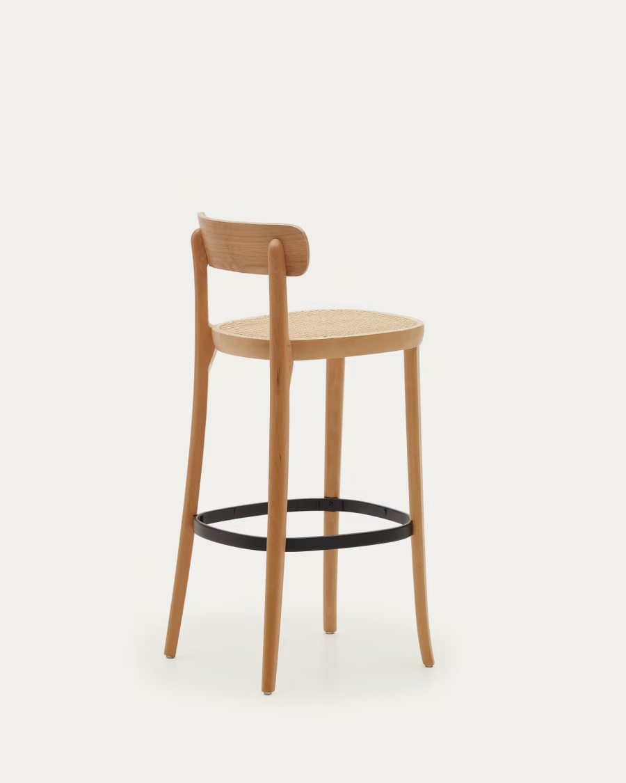 Kave Home 2 x Romane stool beechwood stool with a natural finish 75 cm