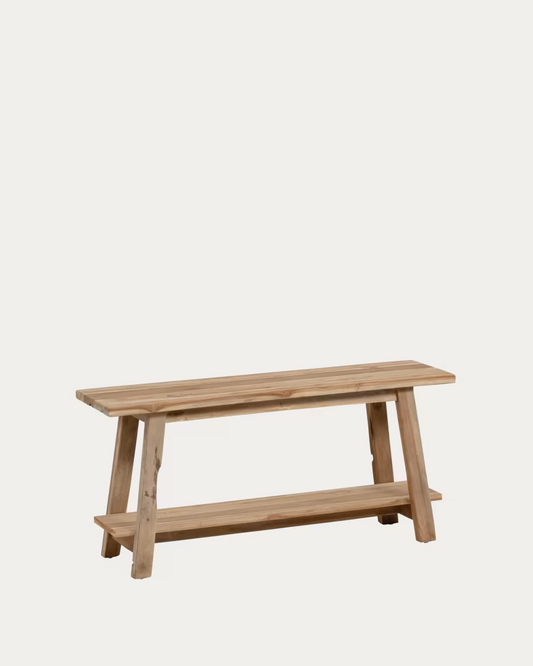 Kave Home Safara solid recycled teak bench 100 cm