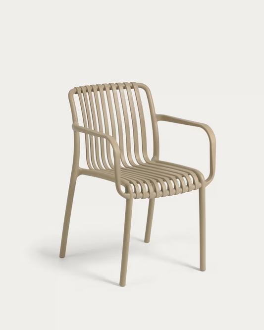 Kave Home Isabellini Stackable Outdoor Chair in Beige