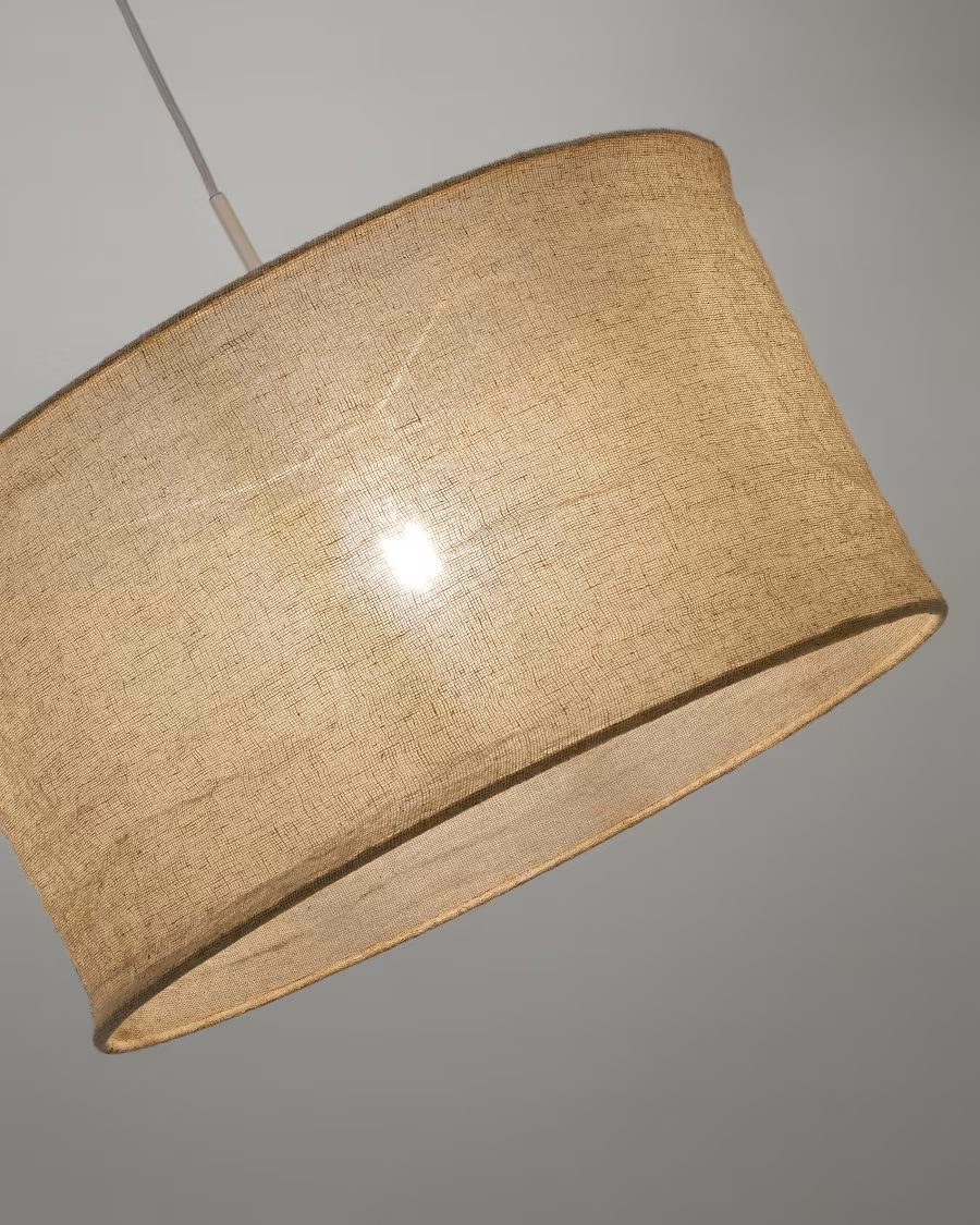 Kave Home Mariela linen ceiling lamp shade in a beige finish Ø 50 x 30 cm