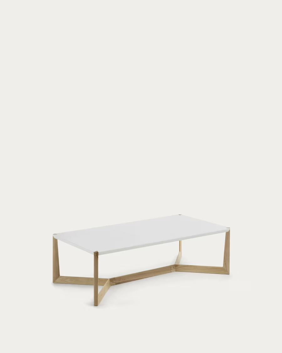 Kave home White and ash Quatro coffee table 120 x 60 cm