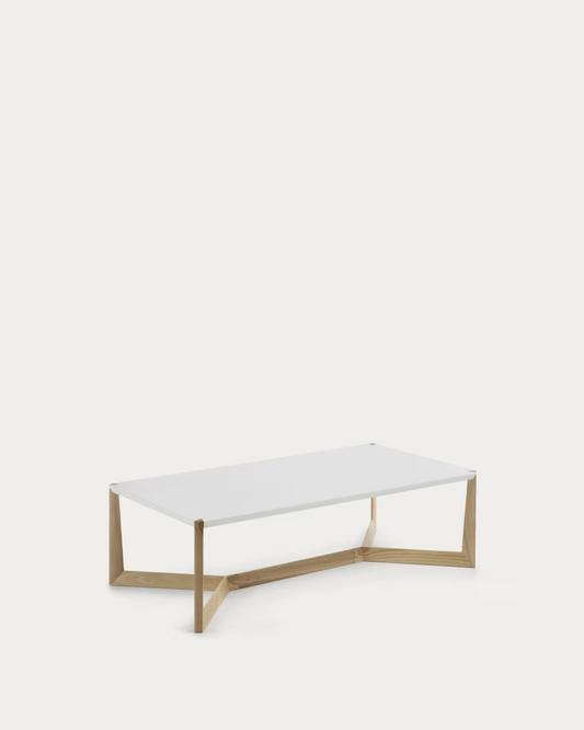 Kave home White and ash Quatro coffee table 120 x 60 cm