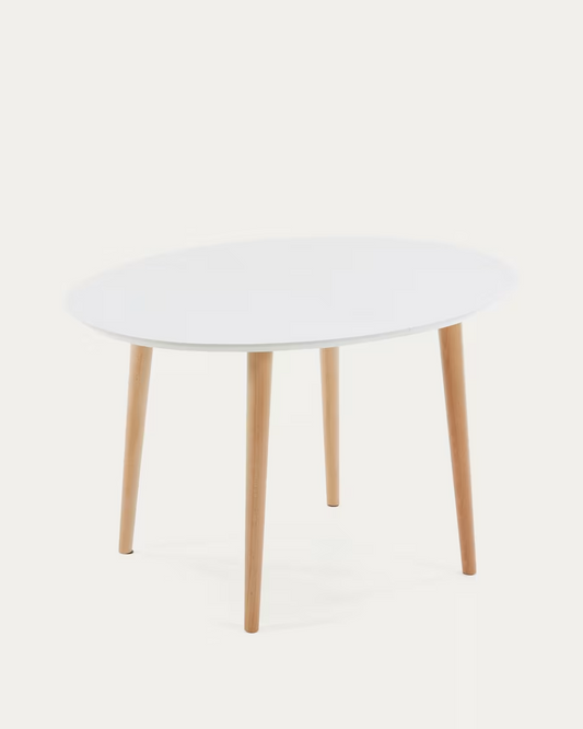 Kave home Oqui oval extendable MDF table 120 (200) x 90 cm