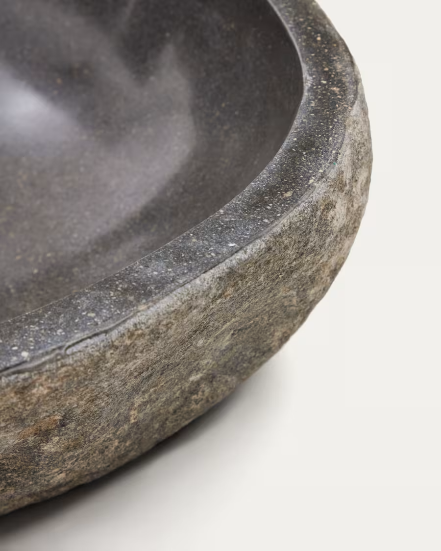 Kave Home Tetsu stone wash basin, Ø 40 cm