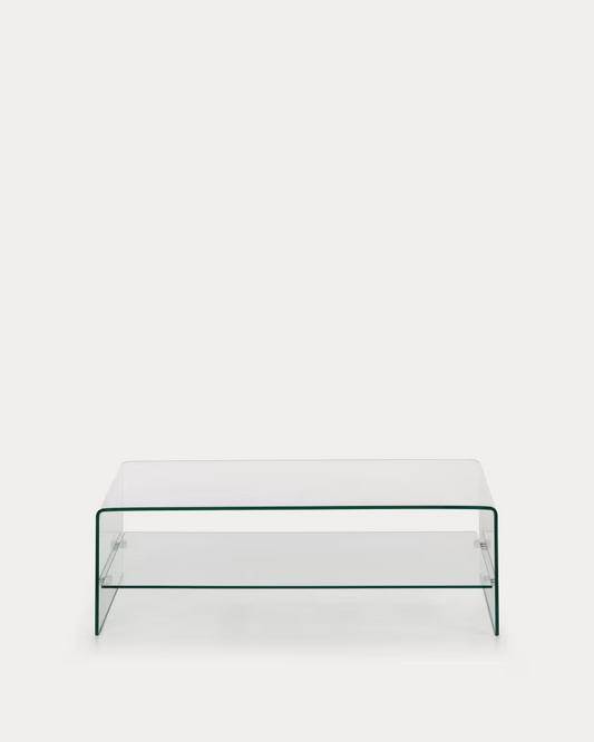 Kave home Burano glass coffee table 110 x 55 cm