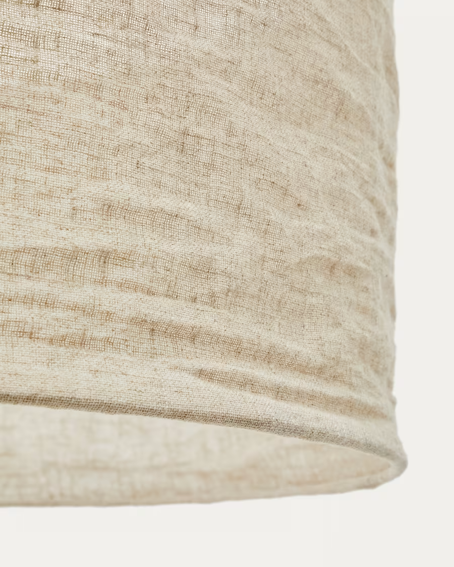 Kave Home Mariela linen ceiling lamp shade in a beige finish Ø 50 x 30 cm