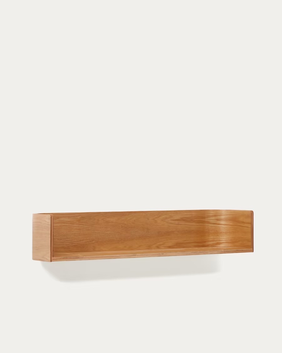 Kave Home Octavia shelf made of ash plywood FSC Mix Credit 90 x 20 cm