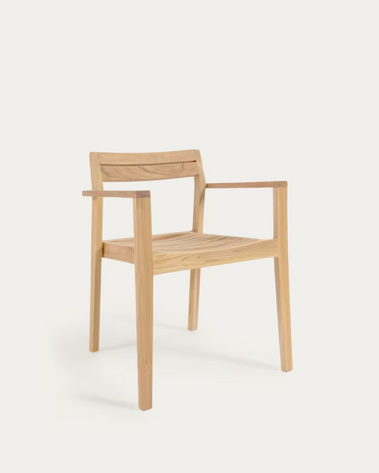 Kave home Victoire stackable solid teak outdoor chair "pair of 2"