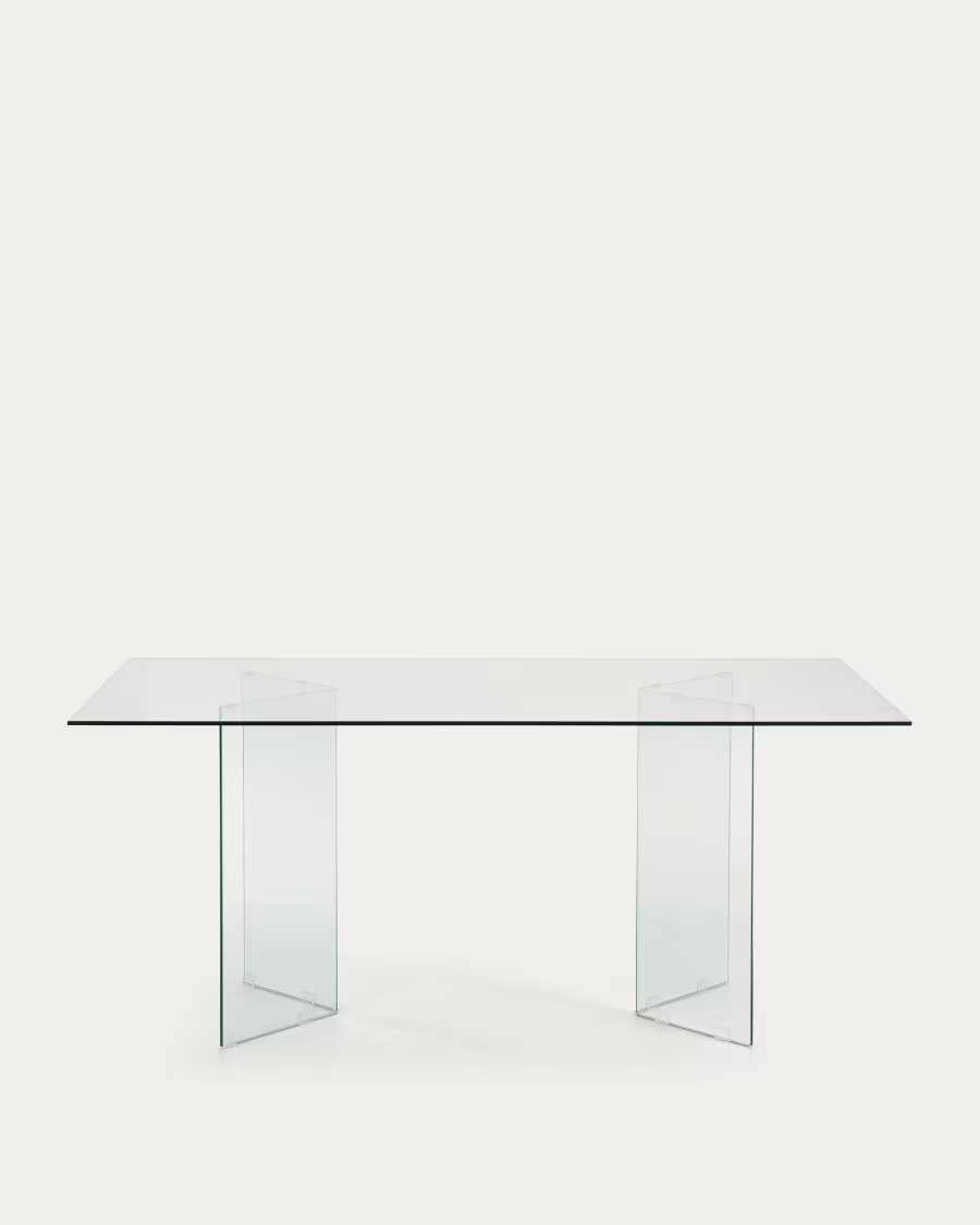 Kave Home Burano glass table 180 x 90 cm