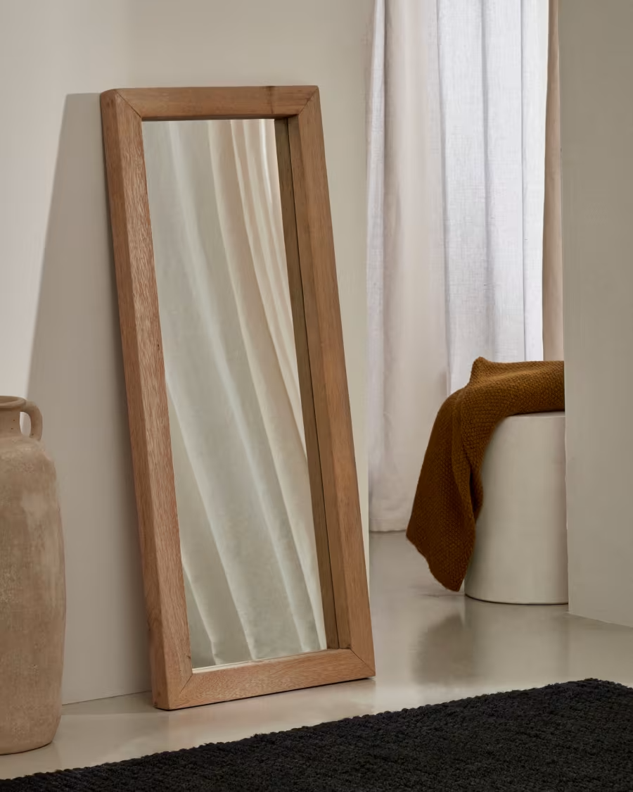 Kave Home Maden wooden mirror with a natural finish 50 x 120 cm