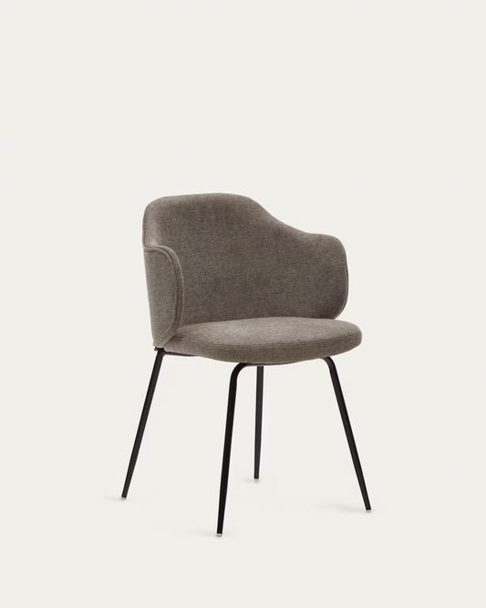 Kave home Yunia chair in brown with steel legs FR "pair of 2"