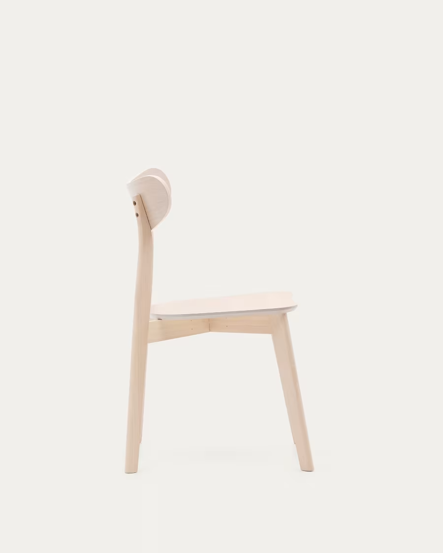 Kave home Safina chair in oak veneer and solid rubber wood x2