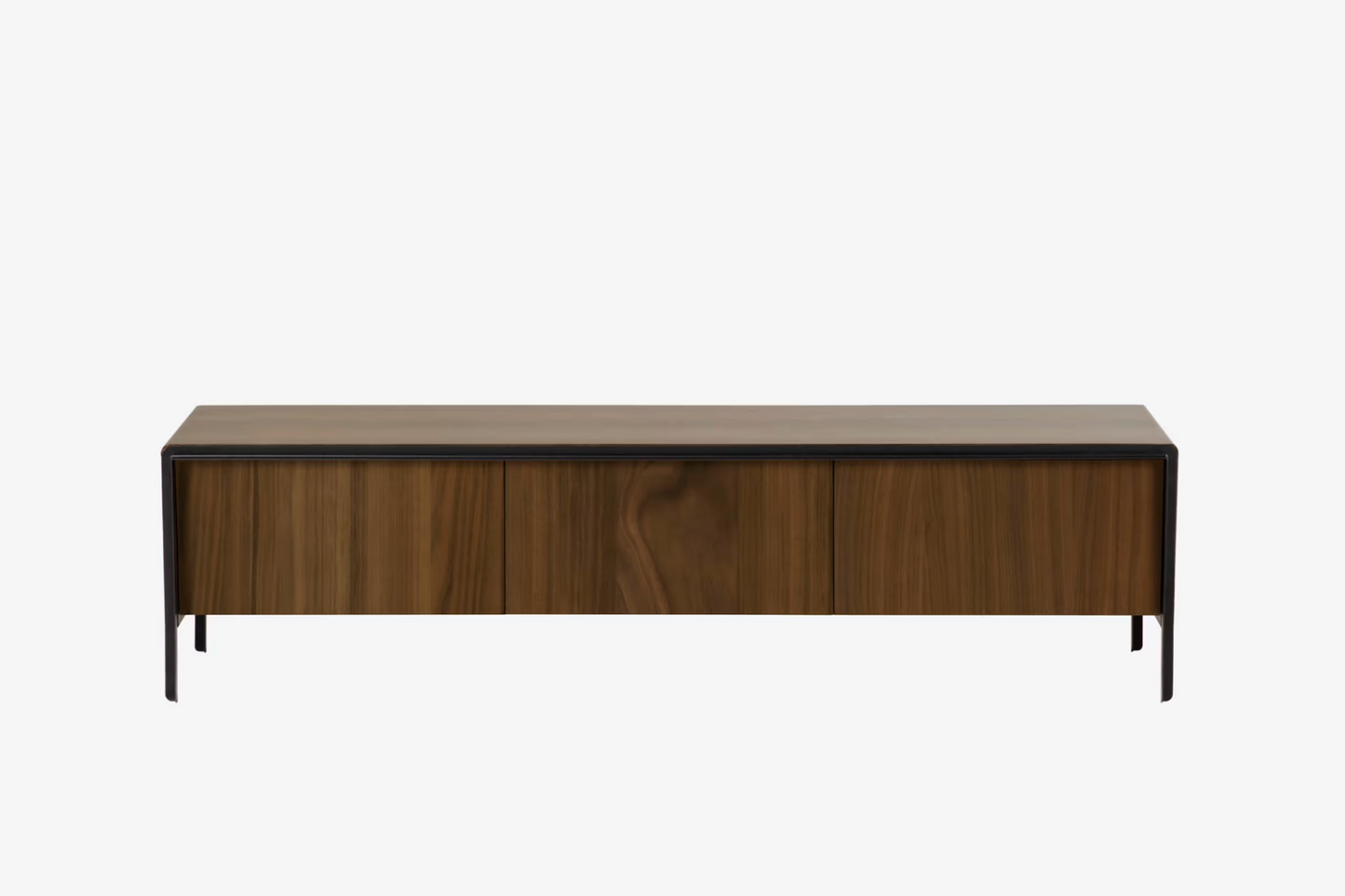 Kave home Nadyria walnut wood veneer 3 door TV stand 180 x 50 cm