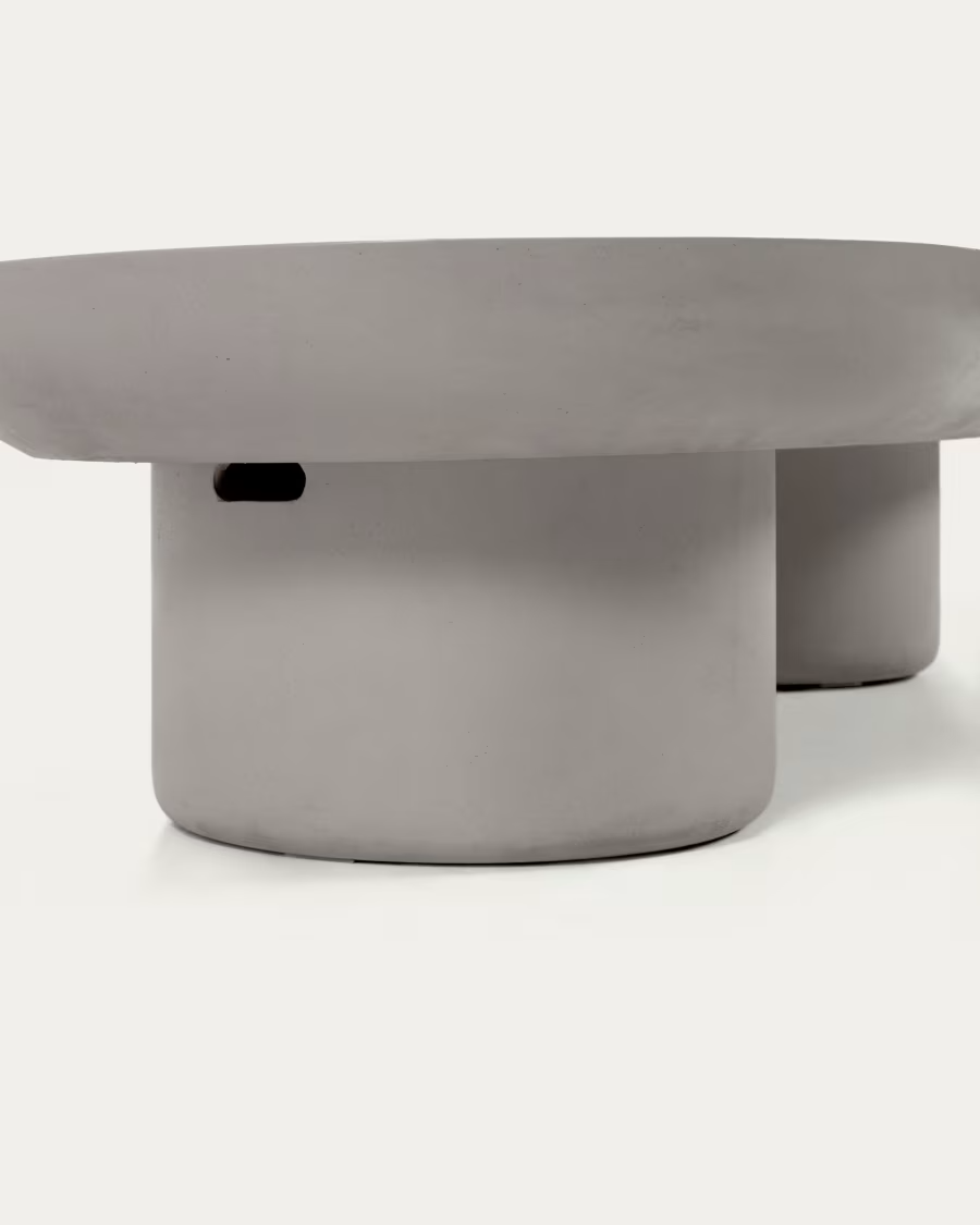 Kave Home Taimi concrete outdoor coffee table Ø 140 x 60 cm