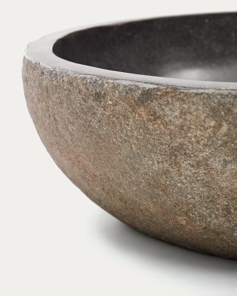 Kave Home Tetsu stone wash basin, Ø 40 cm