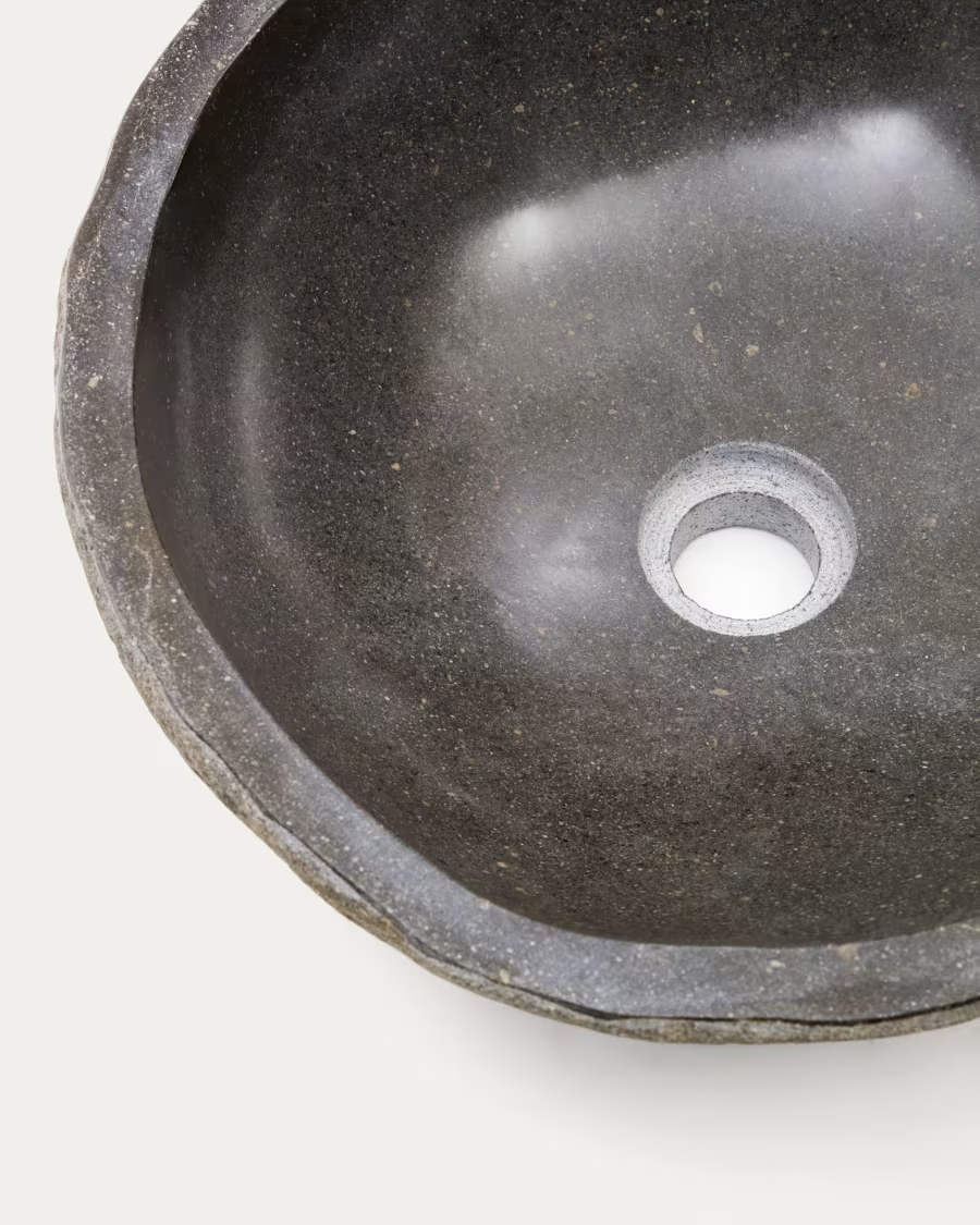 Kave Home Tetsu stone wash basin, Ø 40 cm