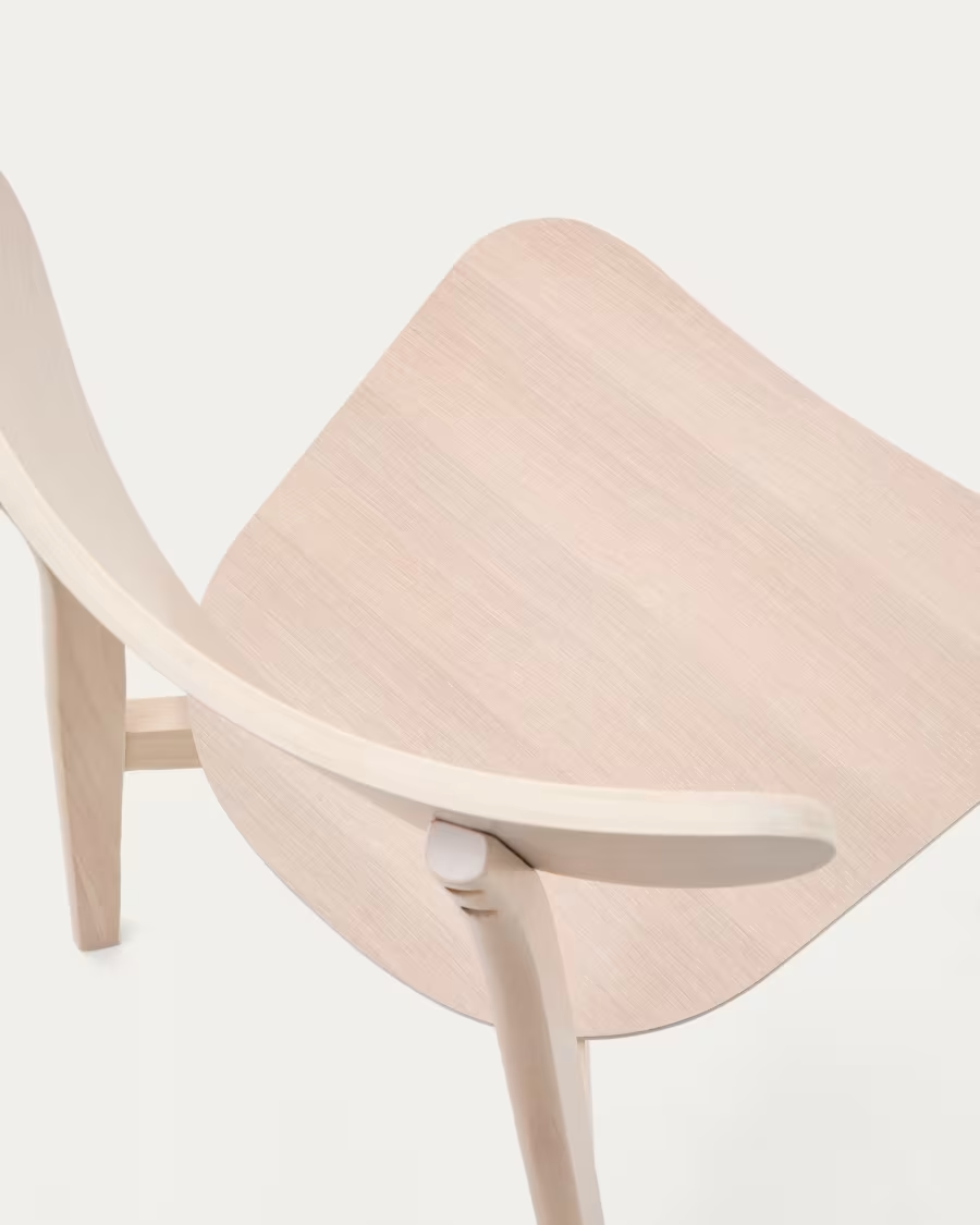 Kave home Safina chair in oak veneer and solid rubber wood x2