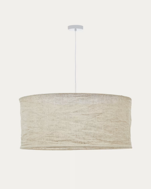 Kave Home Mariela linen ceiling lamp shade in a beige finish Ø 80 x 40 cm