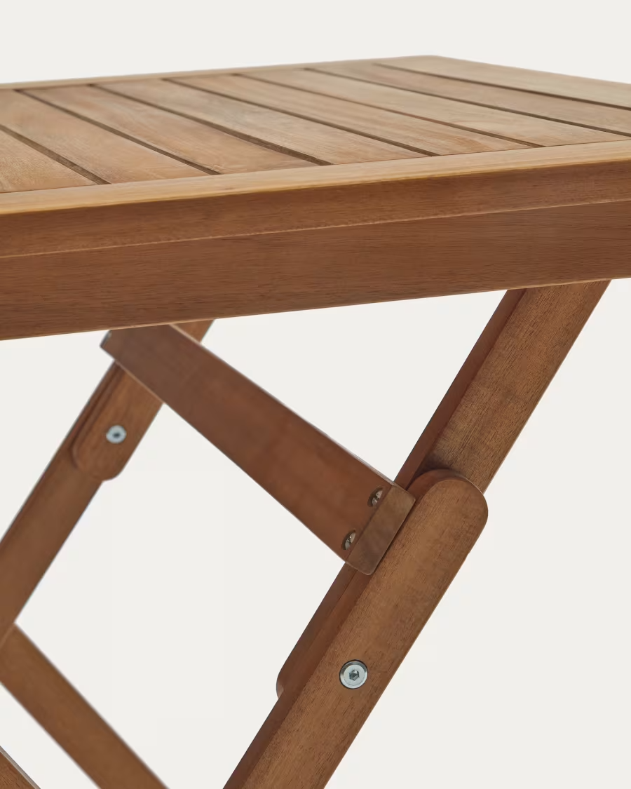 Kave Home Sadirar folding outdoor table made from solid acacia wood, 70 x 70 cm