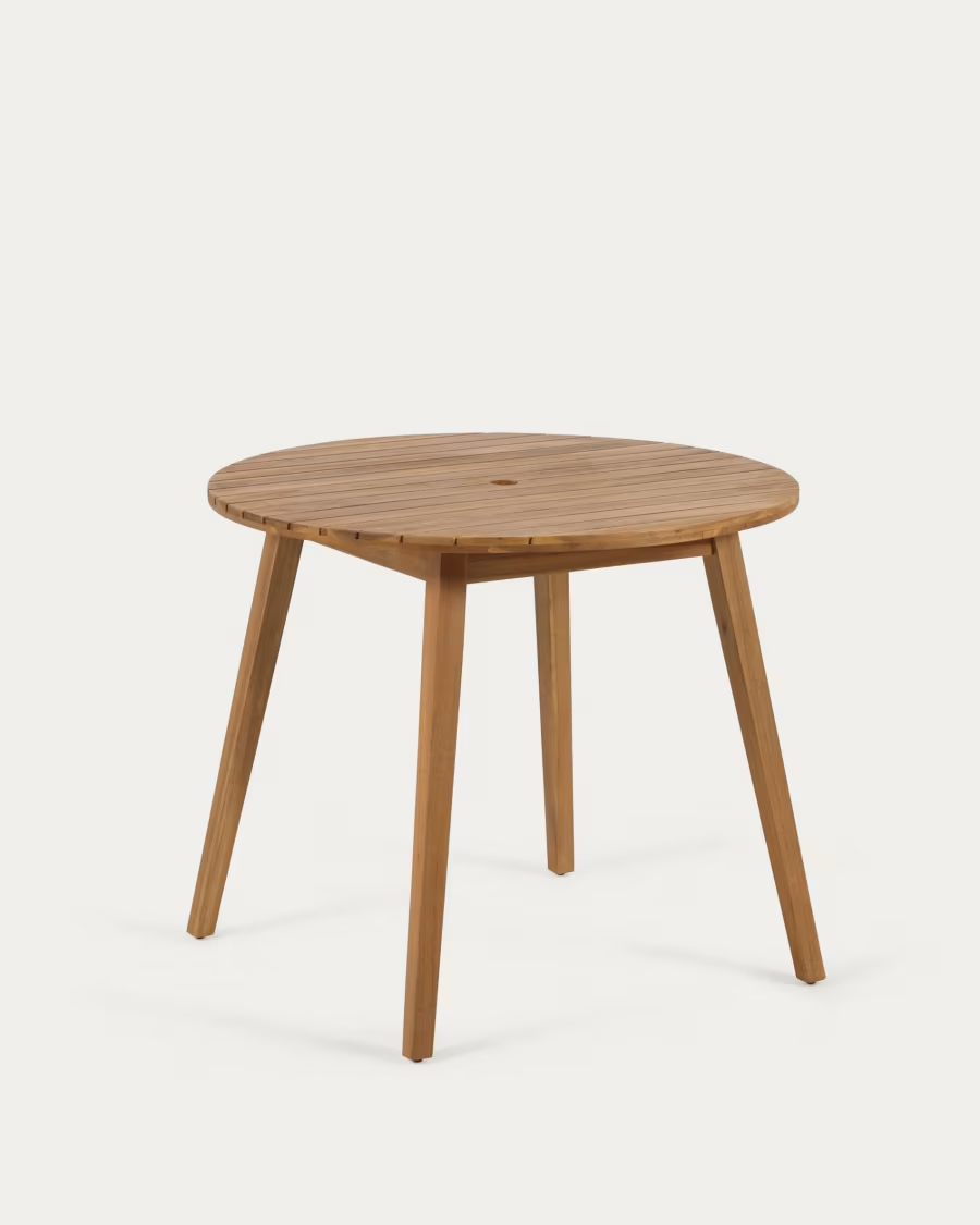 Kave Home Vilma round outdoor table made of solid acacia wood Ø 90 cm