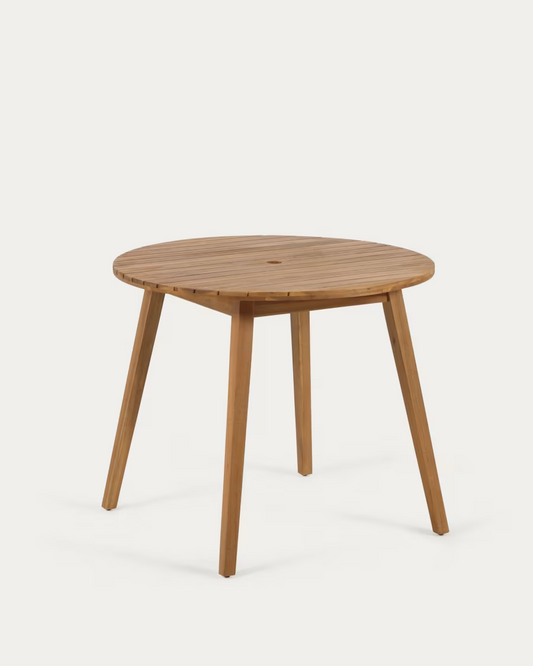 Kave Home Vilma round outdoor table made of solid acacia wood Ø 90 cm