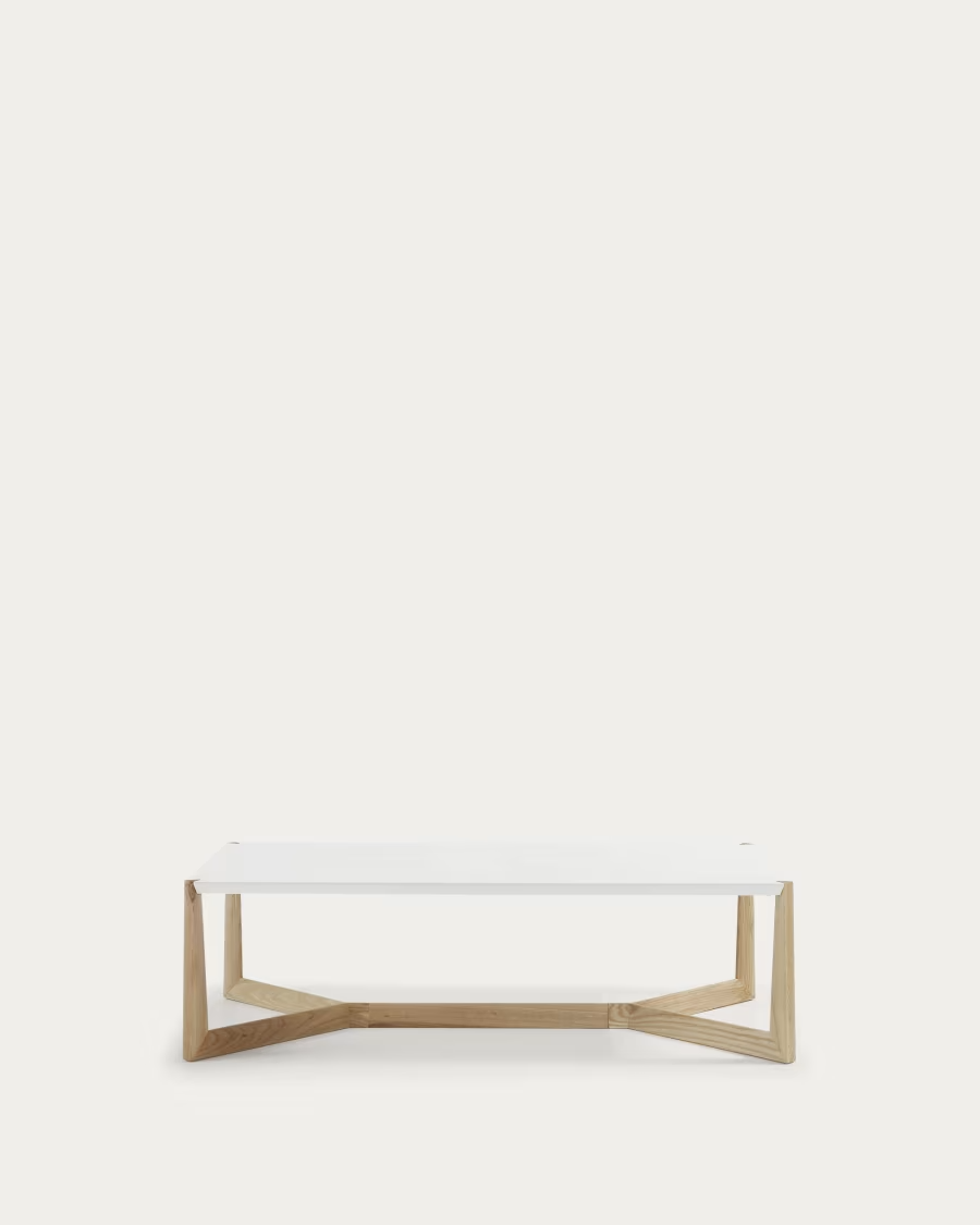 Kave home White and ash Quatro coffee table 120 x 60 cm