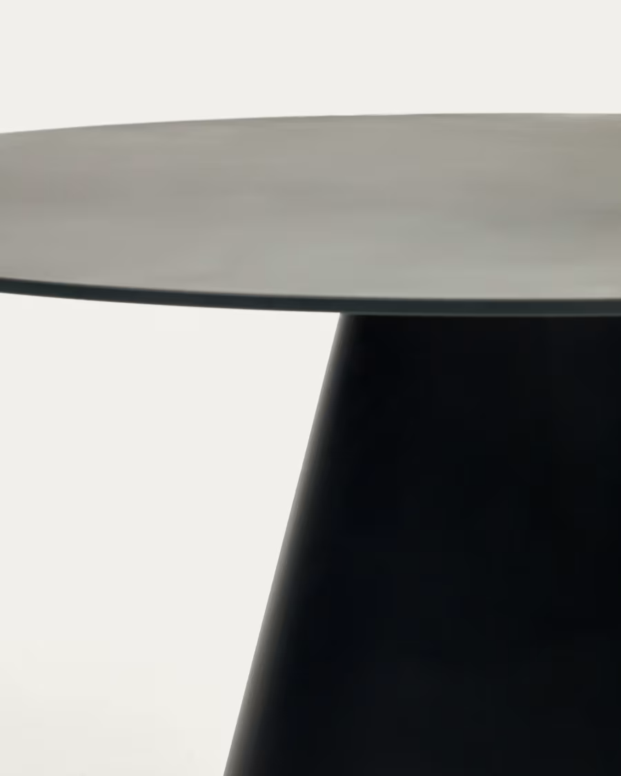 Kave home Wilshire tempered glass and metal table, Ø 120 cm