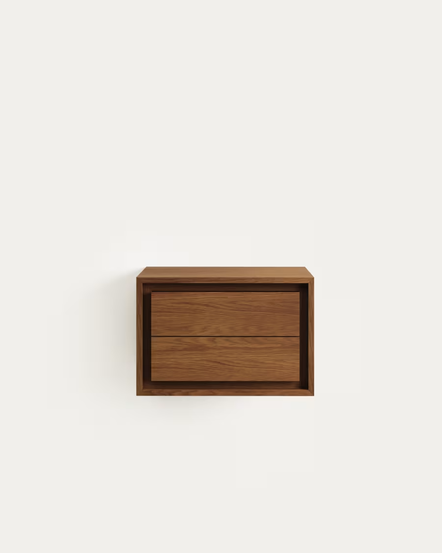 Kave home Kenta bathroom furniture teak wood+walnut finish,60x45cm(Minor damage)