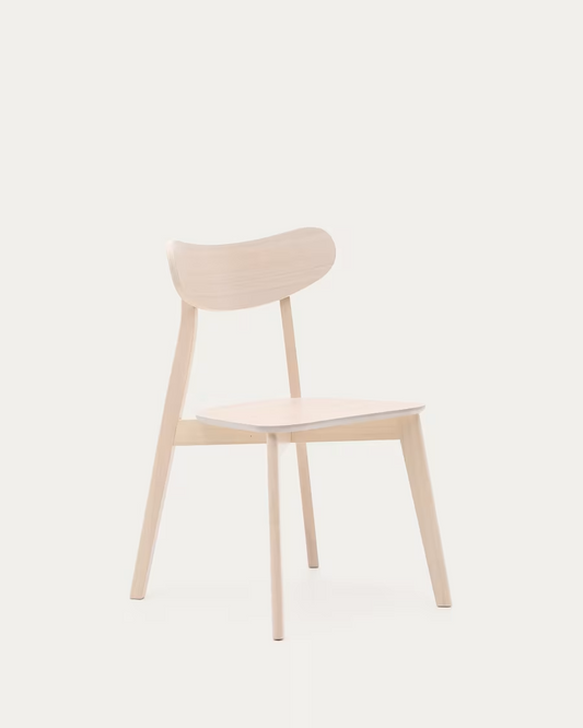 Kave home Safina chair in oak veneer and solid rubber wood x2