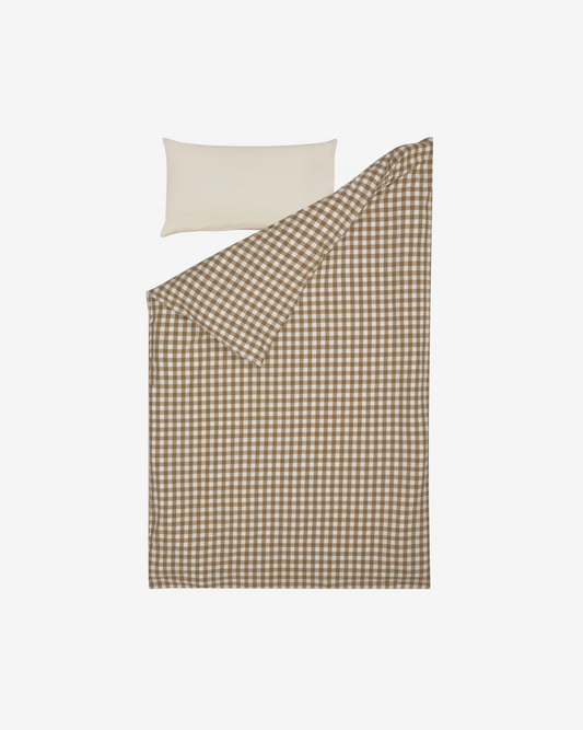 Kave Home Indalina Single Duvet Cover Set - Gingham - 90 x 190cm