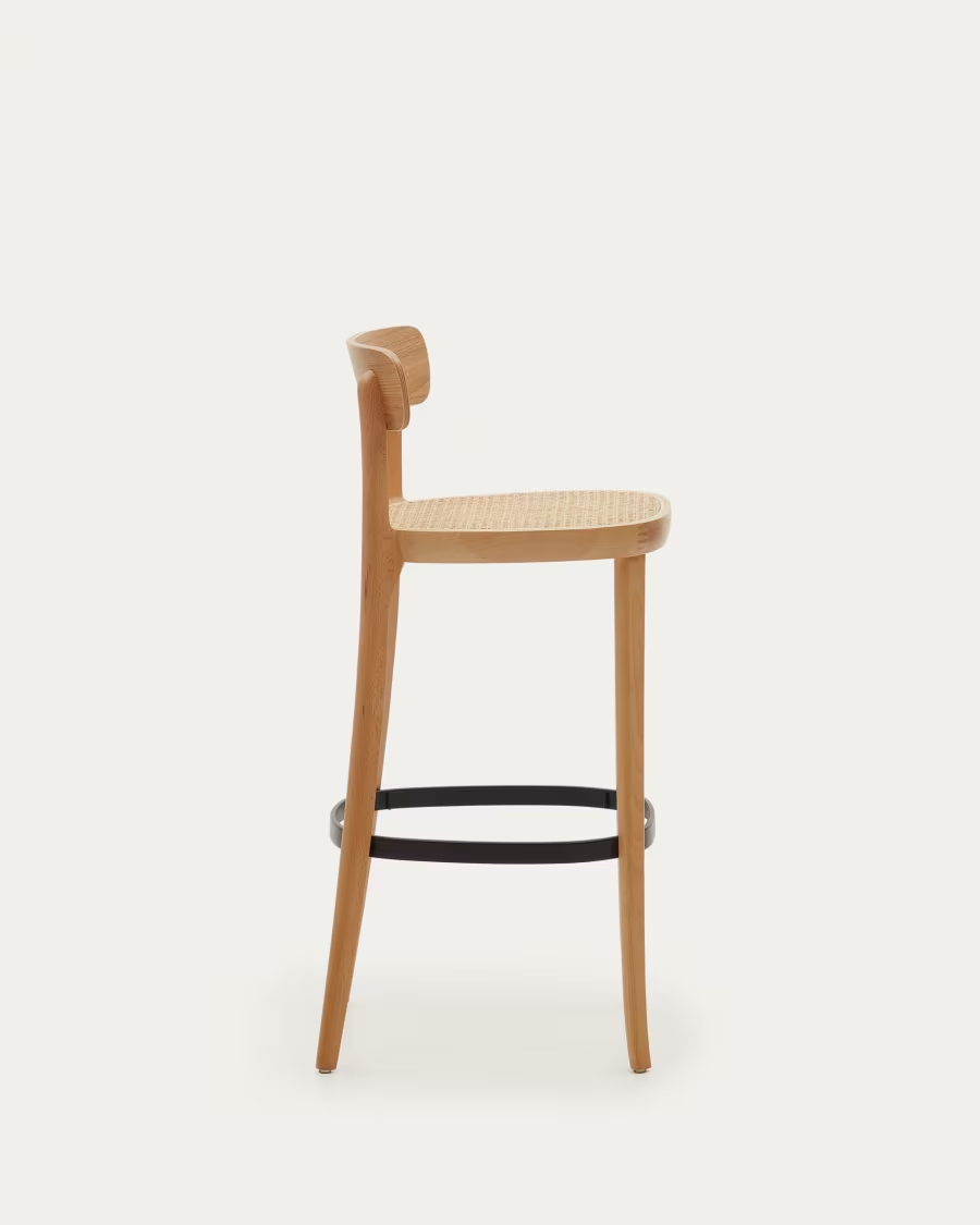 Kave Home 2 x Romane stool beechwood stool with a natural finish 75 cm