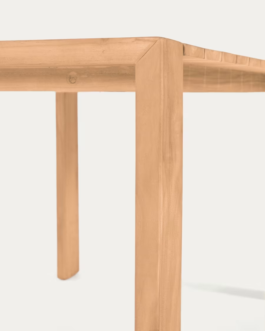 Kave home Victoire solid teak outdoor table 200 x 100 cm