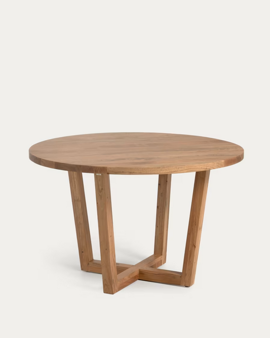 Kave Home Nahla round table made from solid acacia wood with natural finish Ø 12