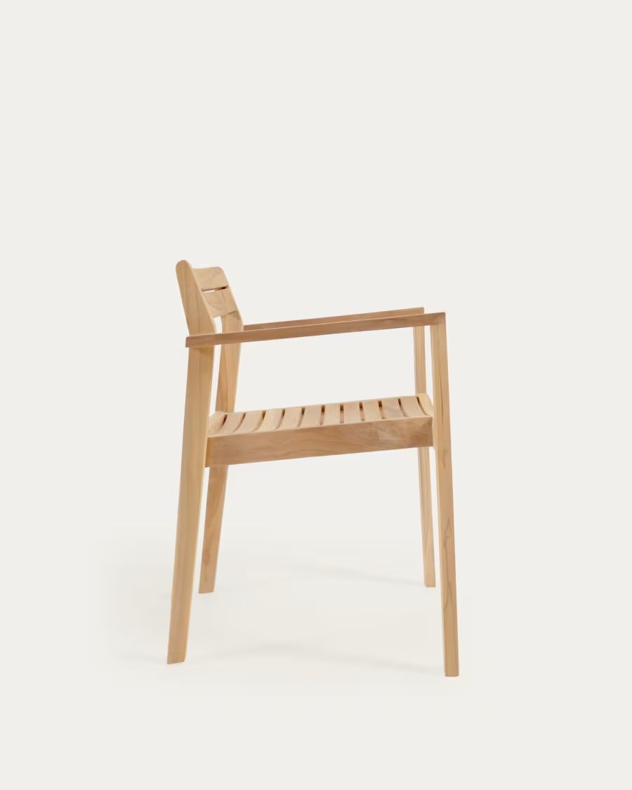 Kave home Victoire stackable solid teak outdoor chair