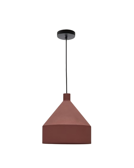 Kave Home Peralta ceiling lamp in metal with a terractotta painted finish, Ø 30