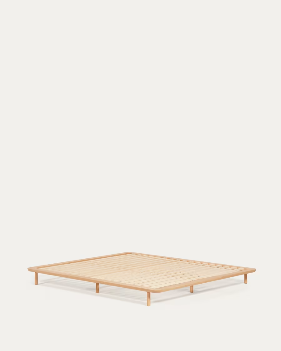 Kave Home Anielle bed made from solid ash wood for a 180 x 200 cm mattress