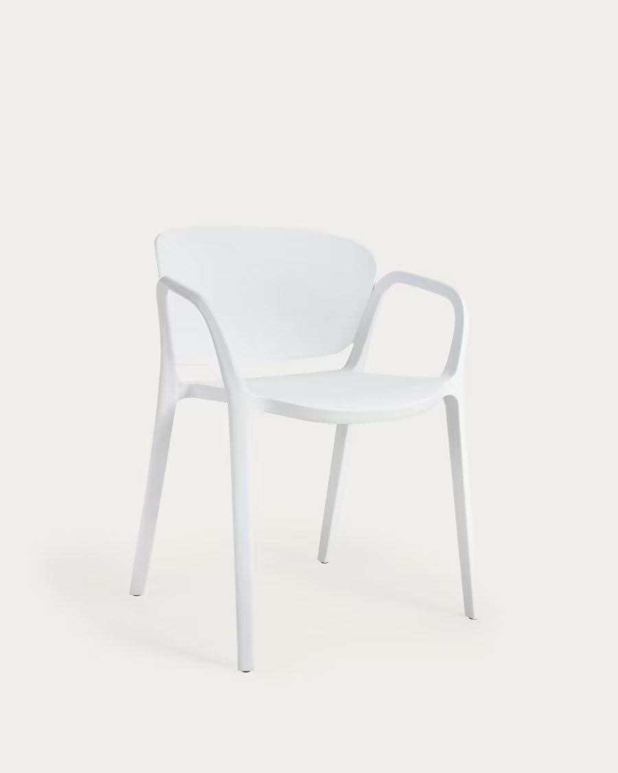 Kave Home Ania stackable white garden chair