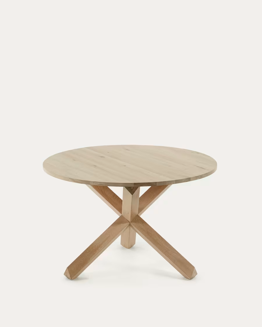 Kave Home Lotus wood table in solid oak, Ø 120 cm