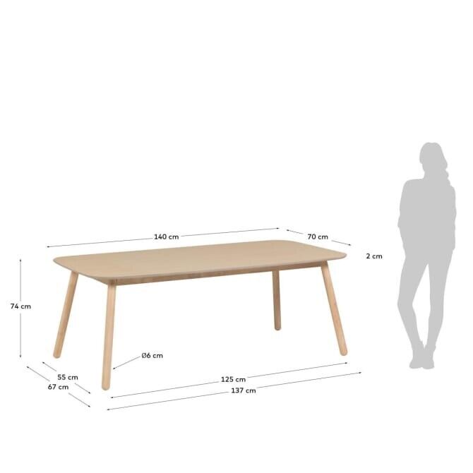 Kave Home Batilde table 140 x 70 cm