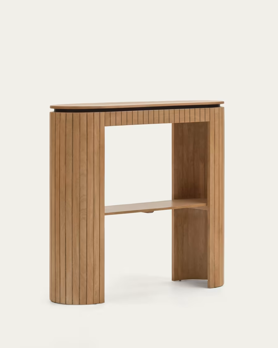 Kave Home Licia console table with 1 drawer, solid mango wood, 120 x 90 cm