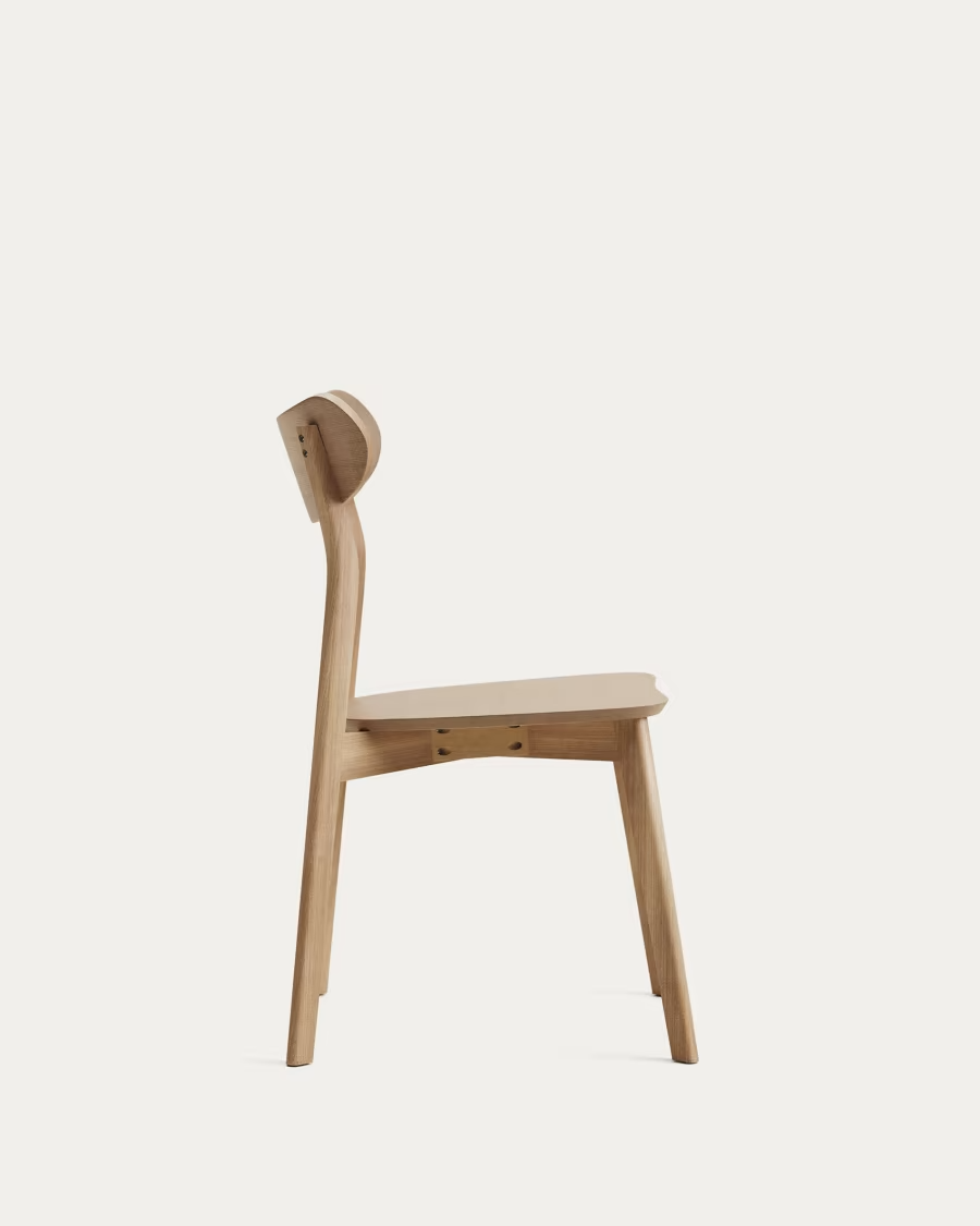 Kave Home Safina chair in oak veneer and solid rubber wood x 2