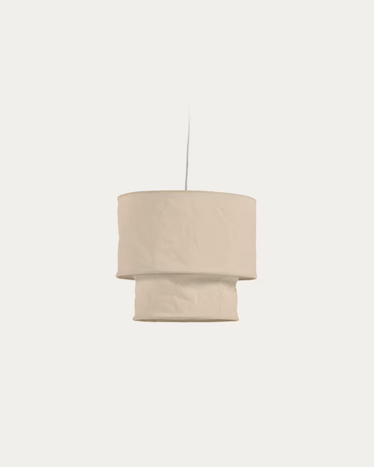 Kave Home Mariela ceiling lamp shade in linen with beige finish Ø 40 cm