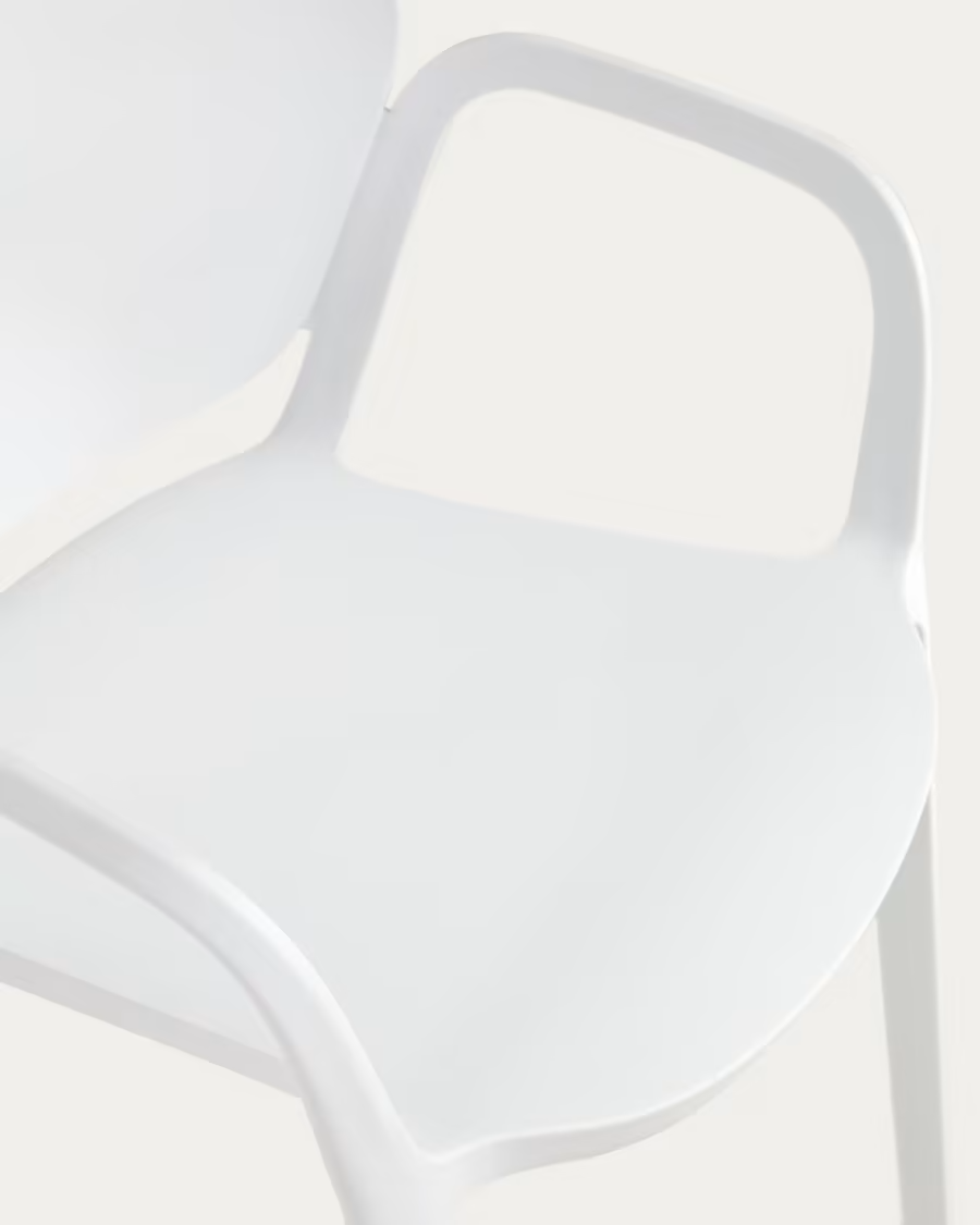 Kave Home Ania stackable white garden chair